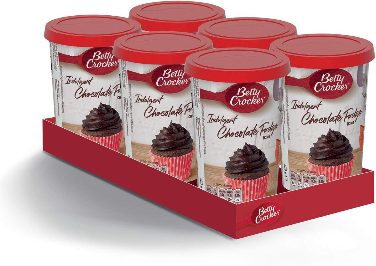 6 x Betty Crocker Cobertura de Chocolate Fudge 400G