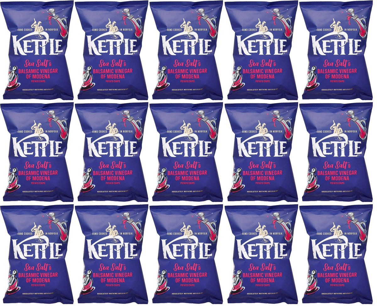 16 x Kettle Sea Salt & Balsamic Vinegar Potato Chips 130G