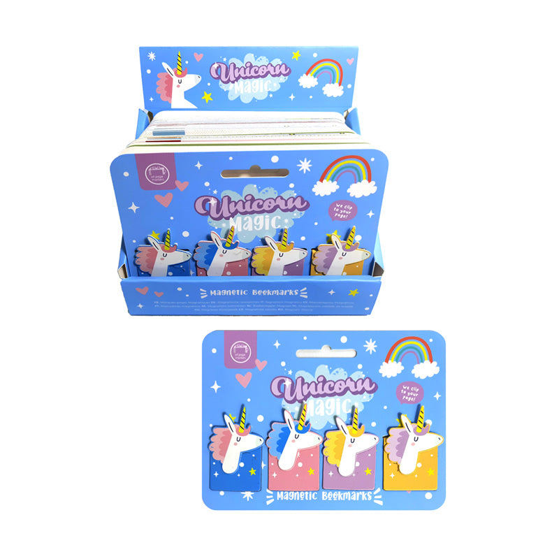Unicorn Magic Shaped Magnetic Bookmark Set
