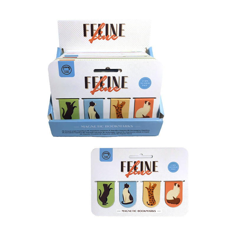 Feline Fine Cats (New) Magnetic Bookmark Set