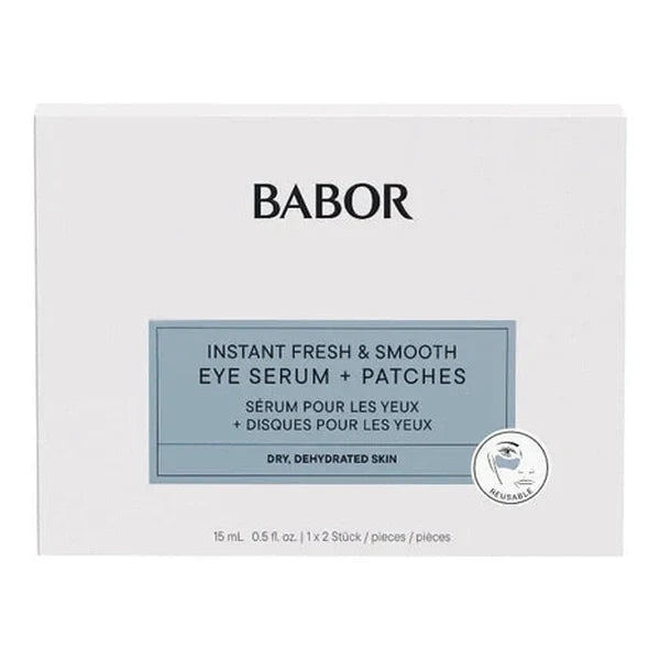 Babor Skinovage Moisturizing Instant Fresh & Smooth Eye Serum 15ml + Patches