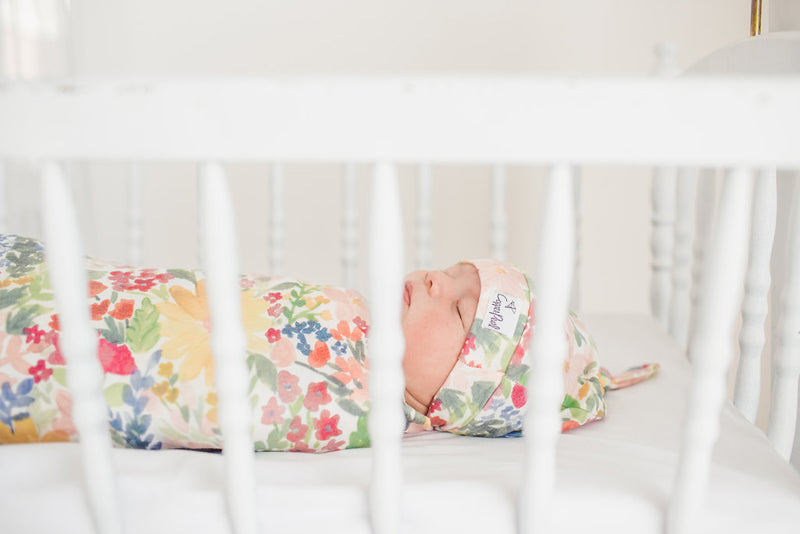 Copper Pearl Knitted Swaddle Blanket Lark