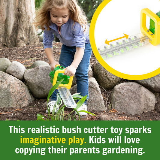 John Deere Power Clipper Toy Hedge Trimmer – Kids Pretend Play Garden Toy 18m+