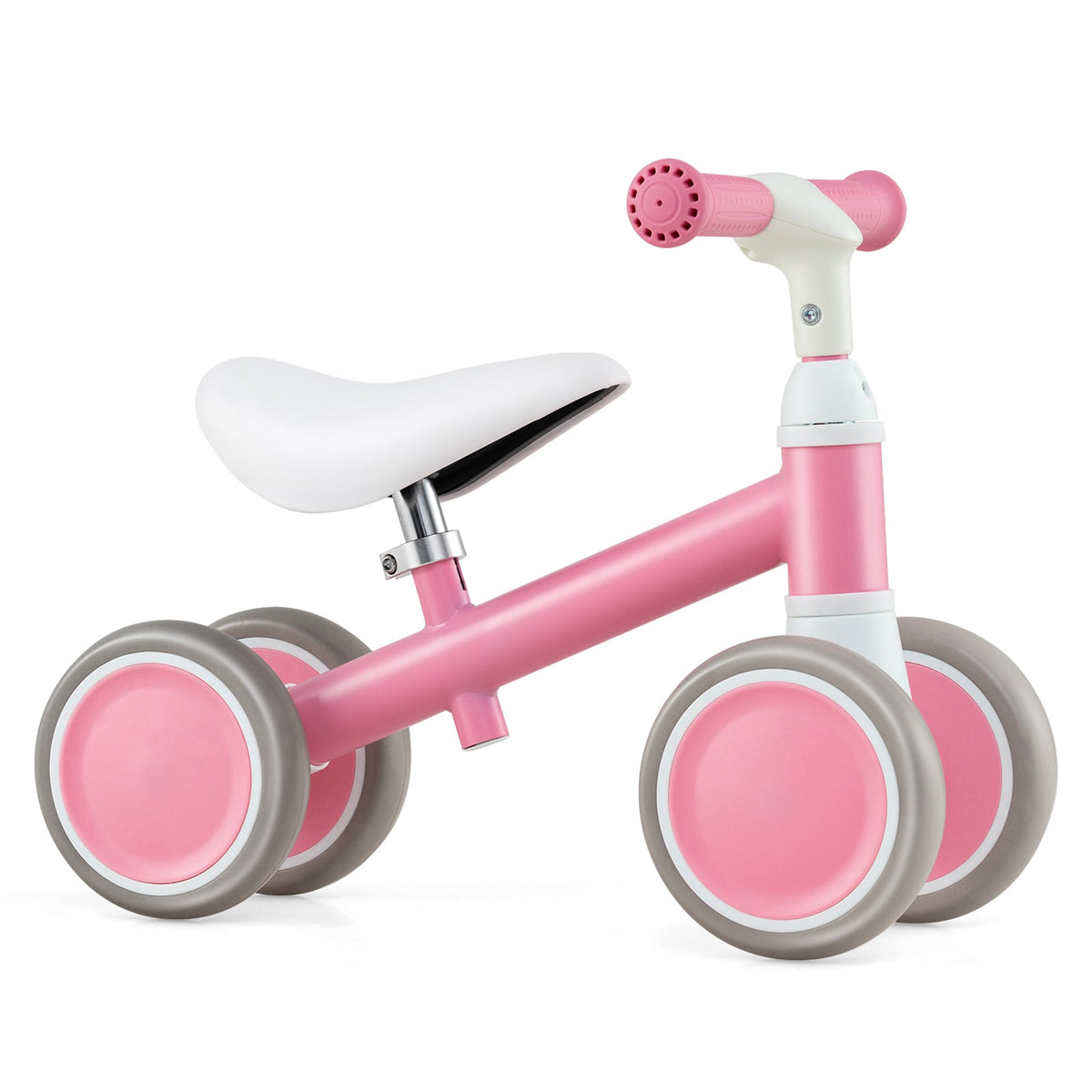 Baby Balance Bike with Height Adjustable Handle and Seat-Green
