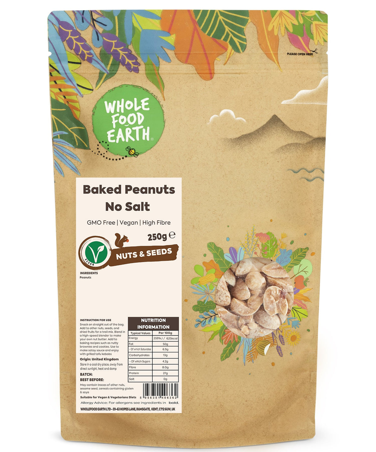 Baked Peanuts No Salt