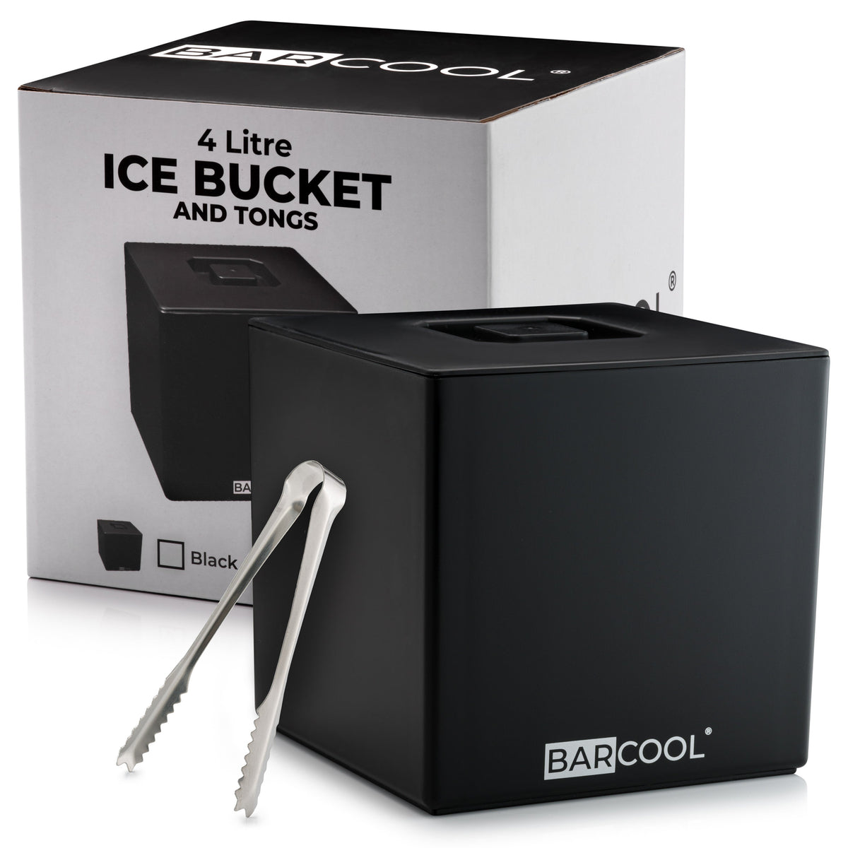 Barcool 4L Ice Bucket Square - Black