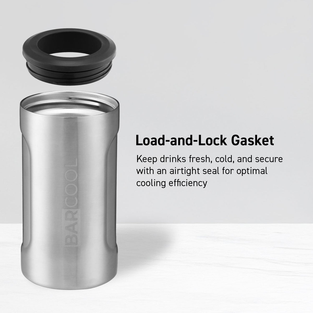 Barcool Insulated Beer Cooler and Tumbler with Opener SS