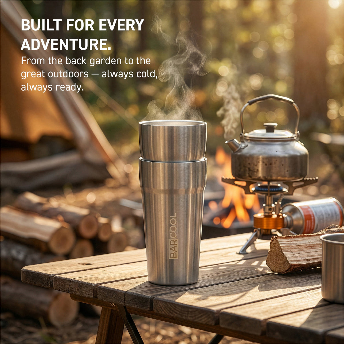 Barcool Stackable Beer Cup 600ml SS