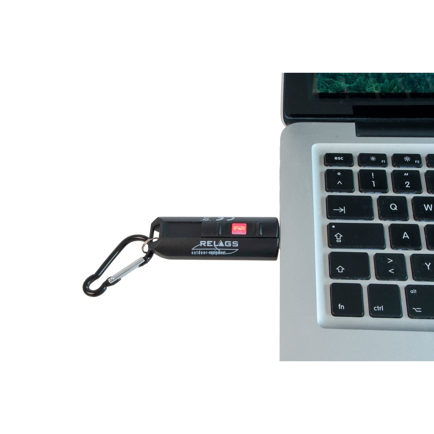 Basic Nature USB Rechargeable LED Keychain Torch – Black