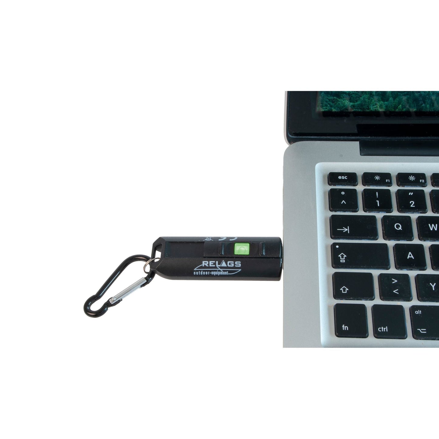 Basic Nature USB Rechargeable LED Keychain Torch – Black