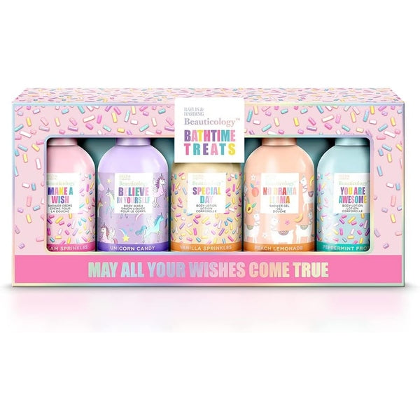 Baylis & Harding Beauticology Sprinkles Giftset 5 Piece Set (shower soap, shower cream, shower gel, body lotion and hand lotion in handy 100ml bottles.)
