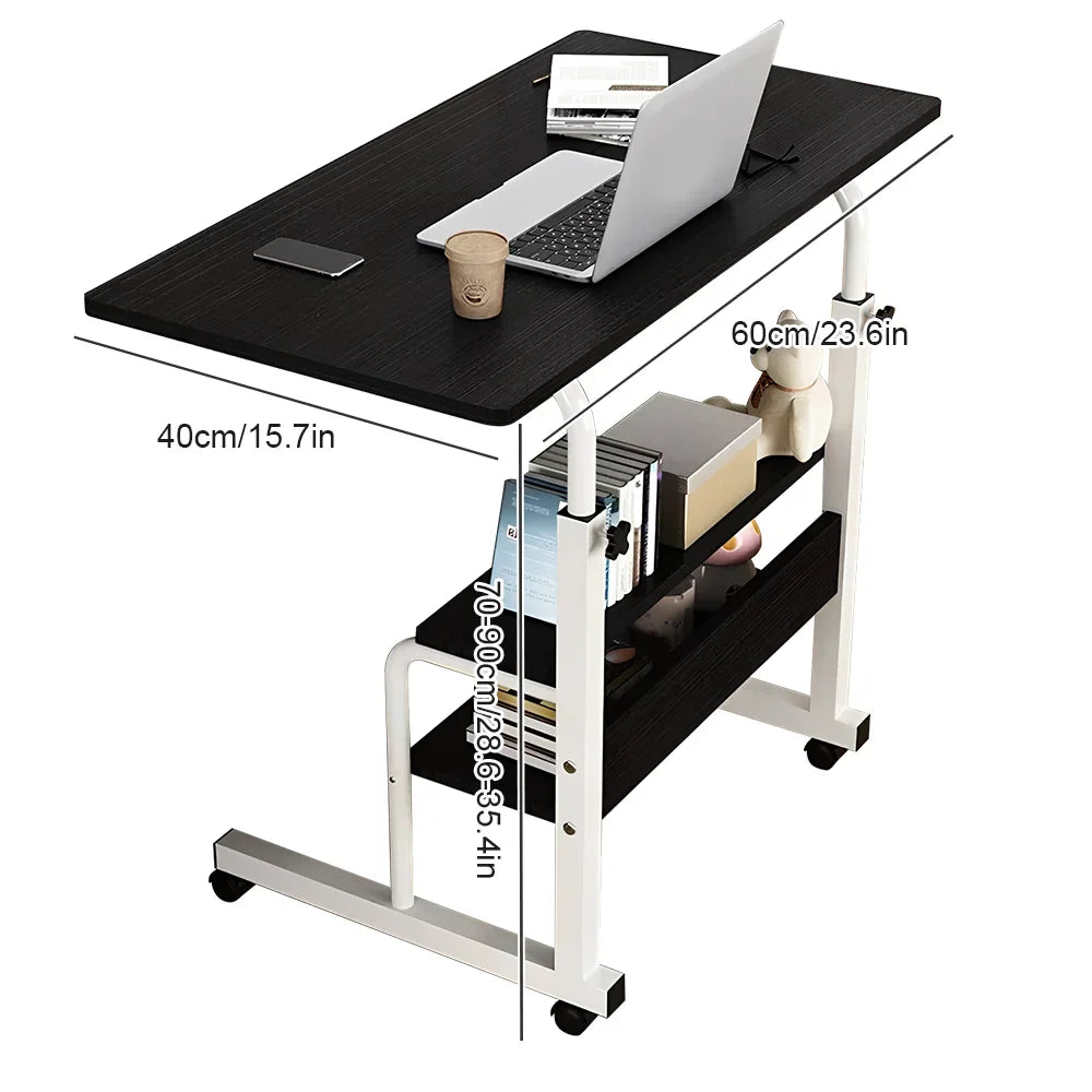 Bedside Height-Adjustable Lift Table with Wheels – Adjustable Desk Side Table