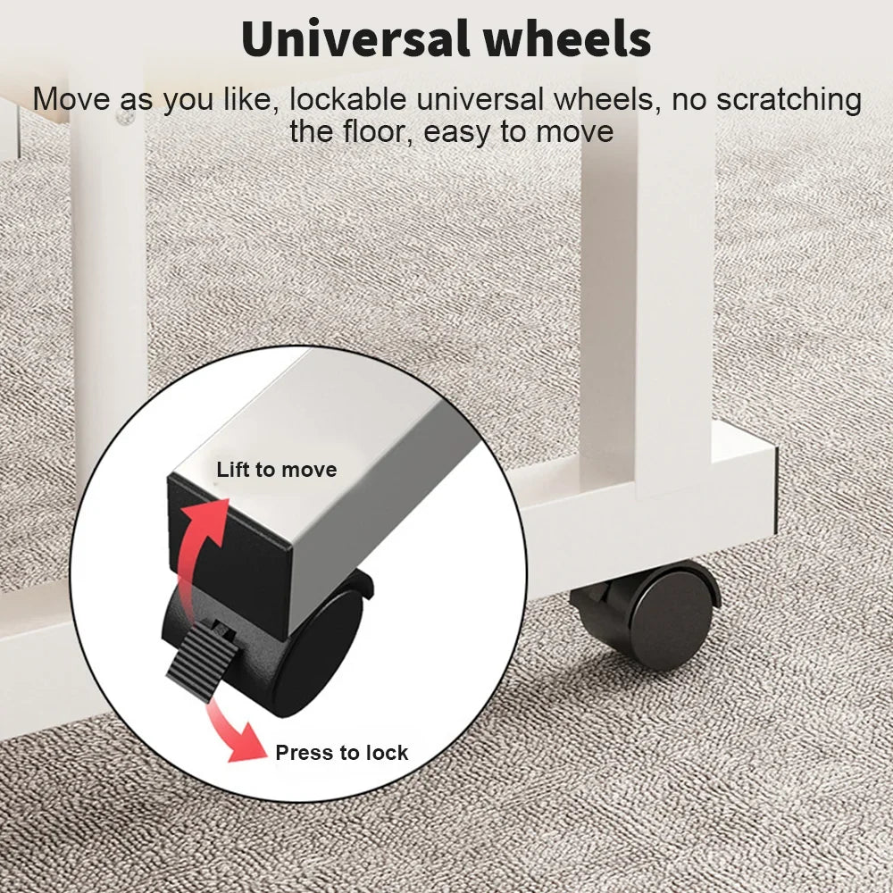 Bedside Height-Adjustable Lift Table with Wheels – Adjustable Desk Side Table