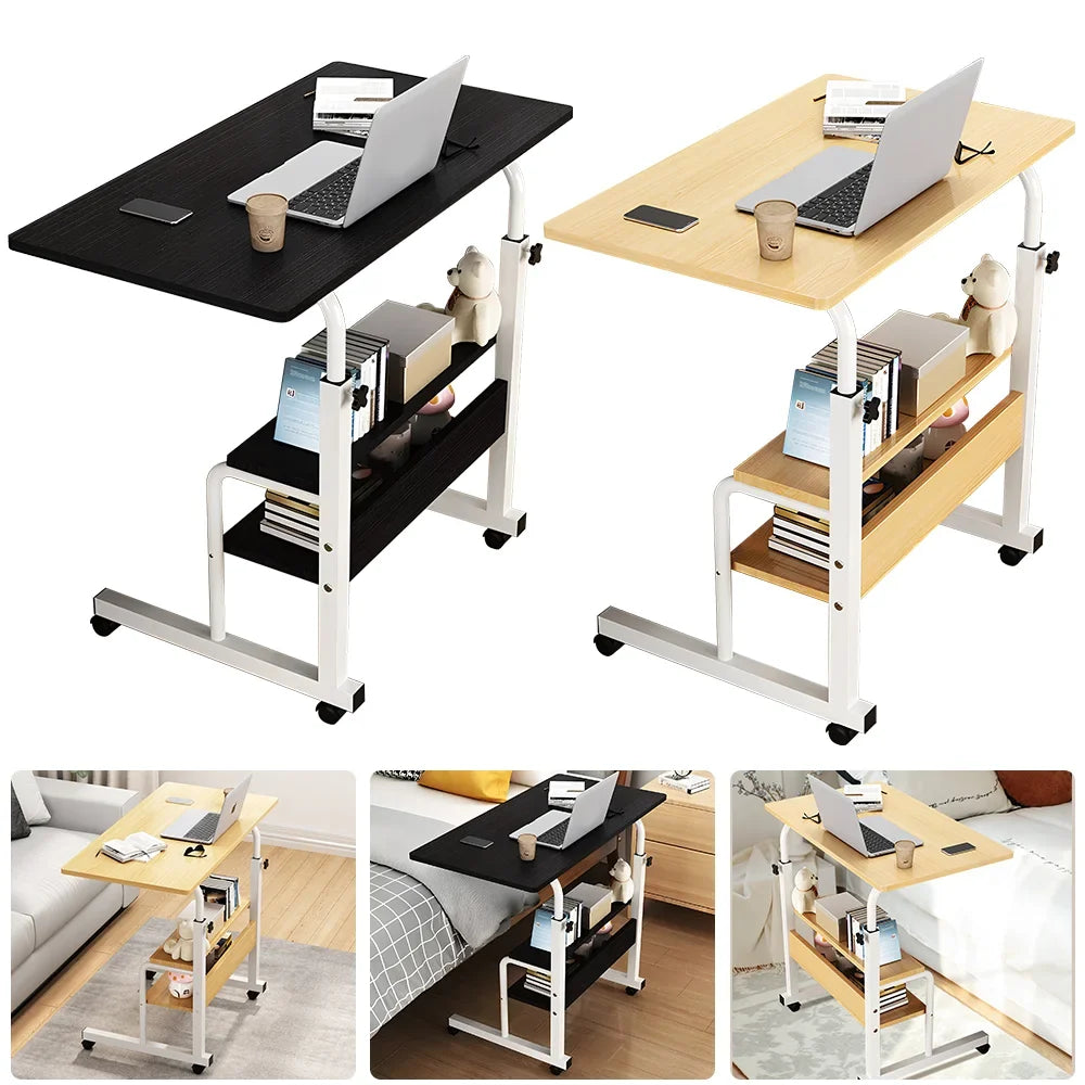 Bedside Height-Adjustable Lift Table with Wheels – Adjustable Desk Side Table