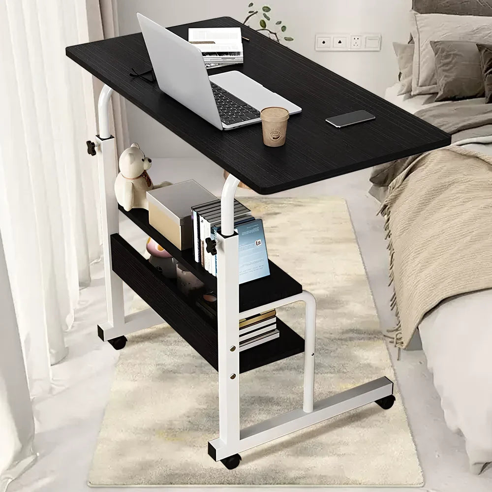 Bedside Height-Adjustable Lift Table with Wheels – Adjustable Desk Side Table