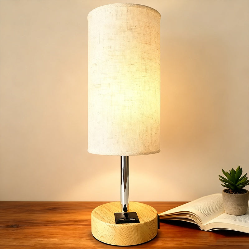 3 Way Dimmable Bedside Table Lamp with USB A & C Charging UK Plug Adjustable