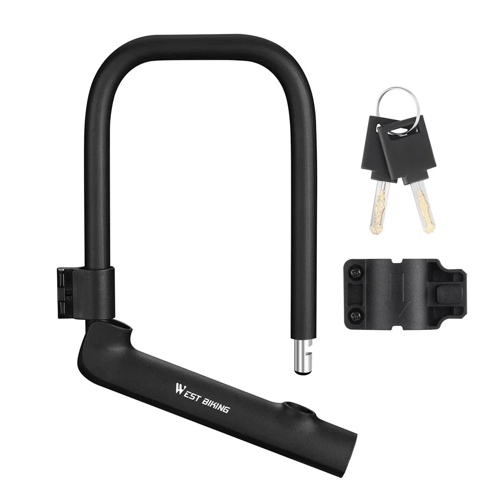Bicycle U Lock Anti-Theft Padlock for Bike Scooter Motorcycle Cycling Accessory