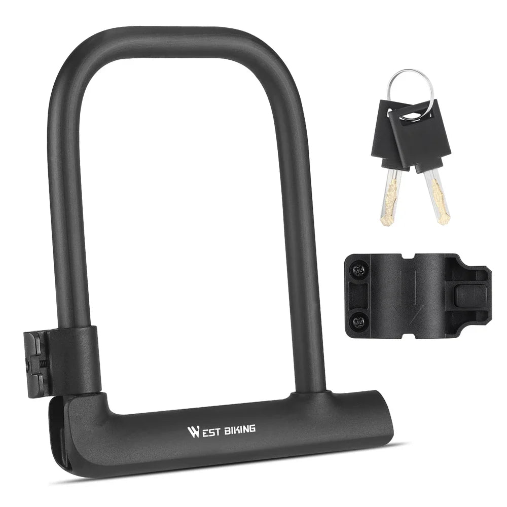 Bicycle U Lock Anti-Theft Padlock for Bike Scooter Motorcycle Cycling Accessory