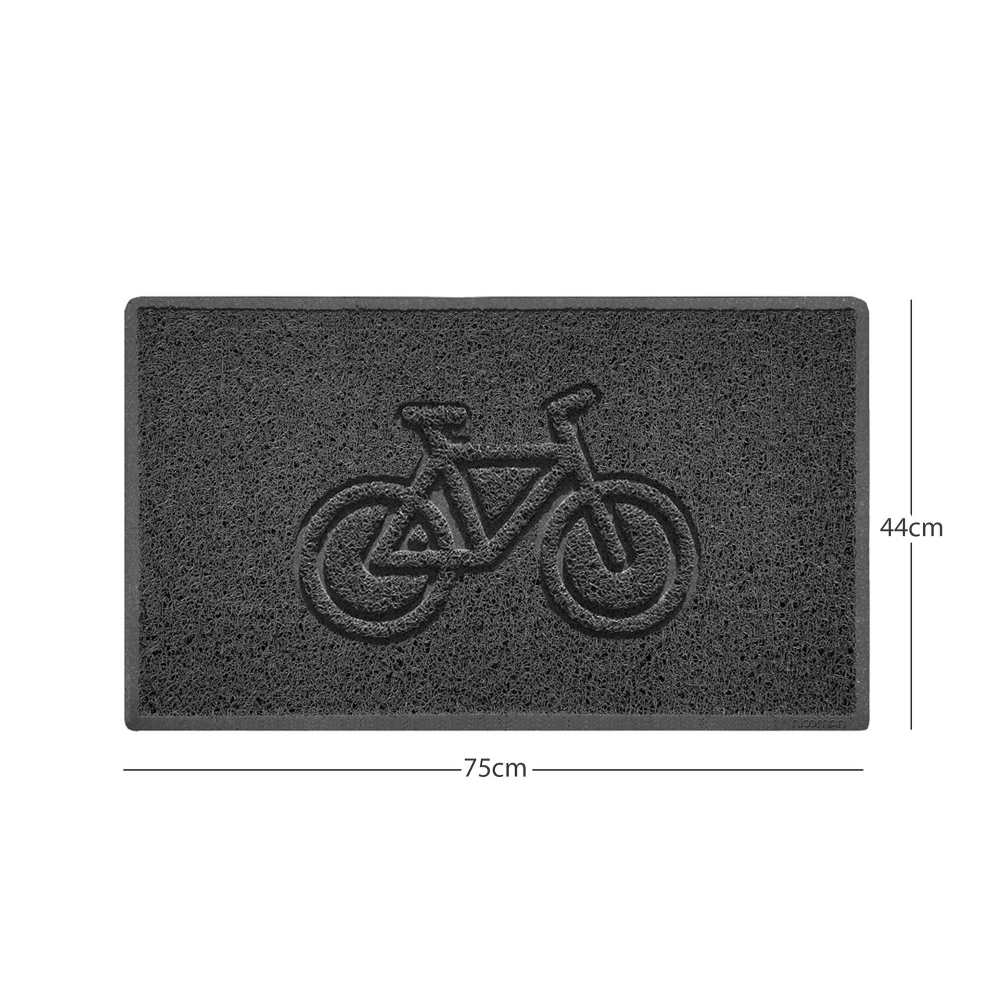 Nicoman Cycle Embossed Spaghetti Doormat | Indoor & Outdoor | Non-Slip | Machine Washable