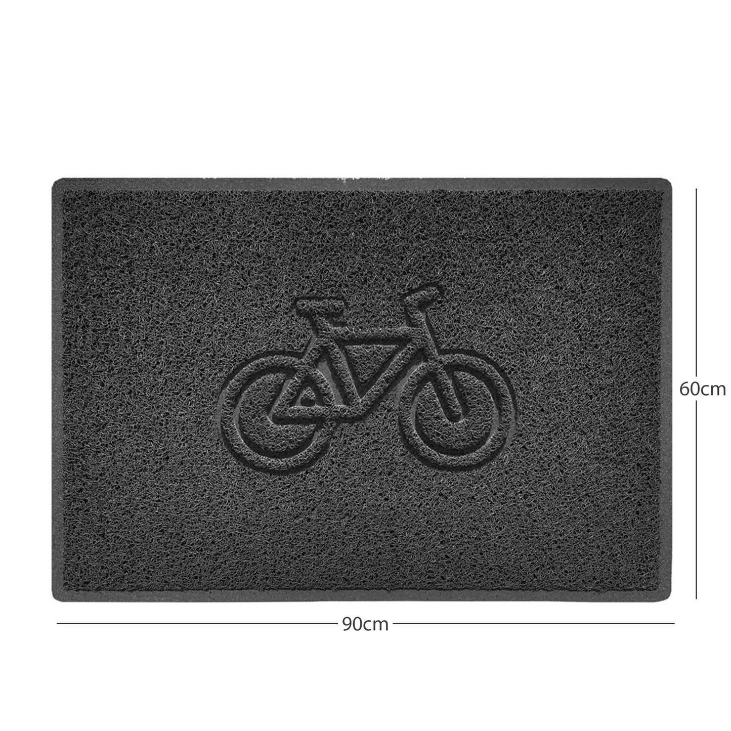 Nicoman Cycle Embossed Spaghetti Doormat | Indoor & Outdoor | Non-Slip | Machine Washable