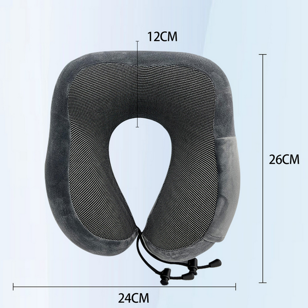 Memory Foam Travel Pillow Neck Support Cushion Drawstring Portable Travelling