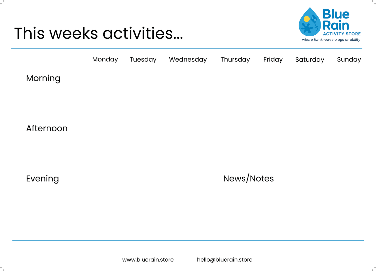 Activity Calendar Orientation Board – Daily Routine & Planning