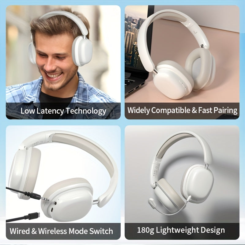 Over-Ear Bluetooth Headphones with Microphone 20H Playtime Foldable Headphone