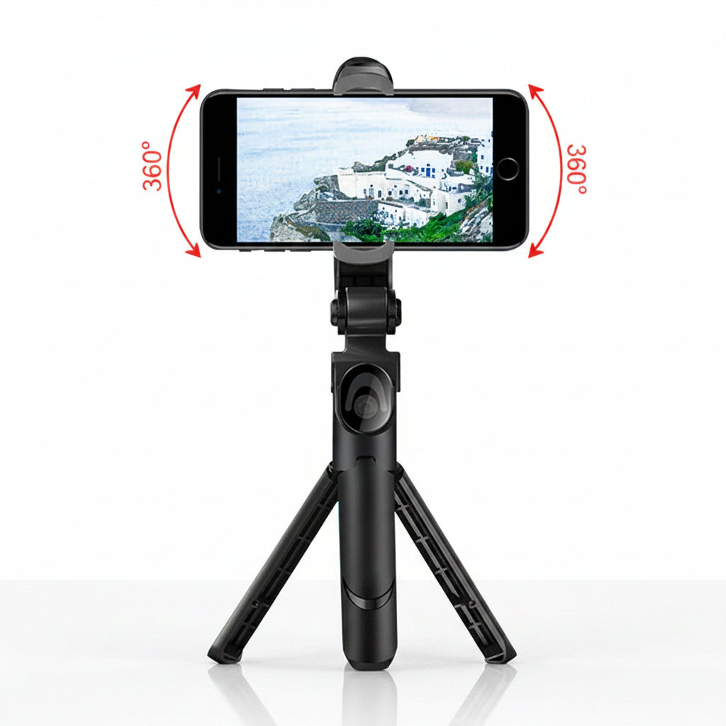 Bluetooth Selfie Stick Tripod Extendable Phone Holder Remote Monopod Black Slim