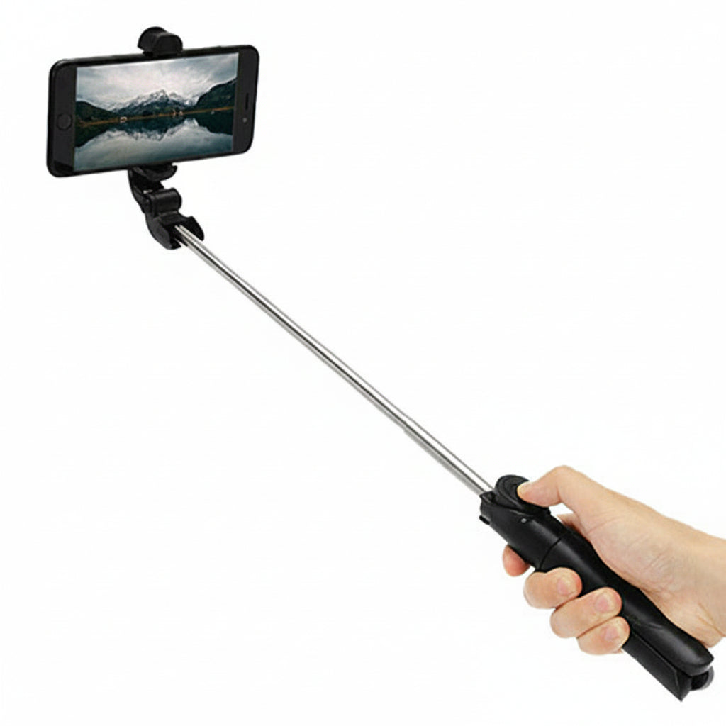 Bluetooth Selfie Stick Tripod Extendable Phone Holder Remote Monopod Black Slim