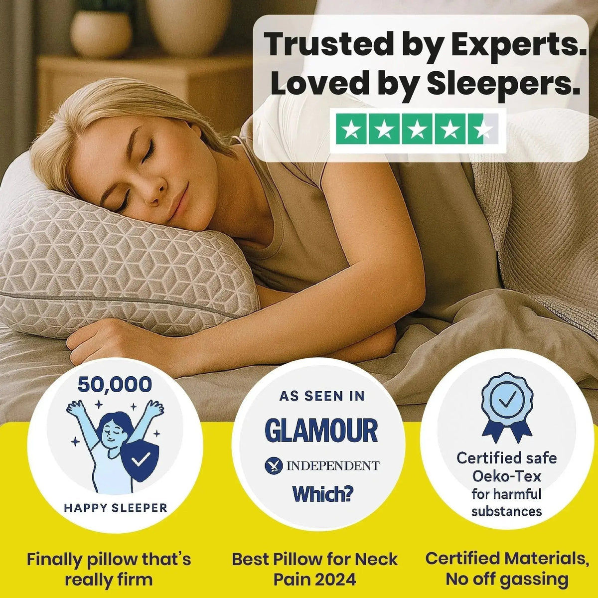 Brightr® Eclipse Adjustable Firm Memory foam pillow