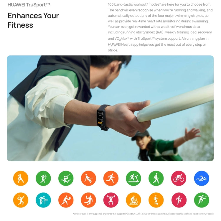 HUAWEI Band 8 Standard 1,47 Zoll AMOLED Smart Watch, Unterstützung von Herzfrequenz- / Blutdruck- / Blutsauerstoff- / Schlafüberwachung, HUAWEI Band 8 Standard