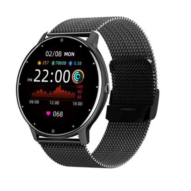 ZL02D 1,28 Zoll IP67 Wasserdichte Smartwatch mit Stahlarmband, Unterstützung der Herzfrequenzüberwachung, Stahlarmband (Schwarz), Stahlarmband (Pink), Stahlarmband (Gold), Stahlarmband (Blau)