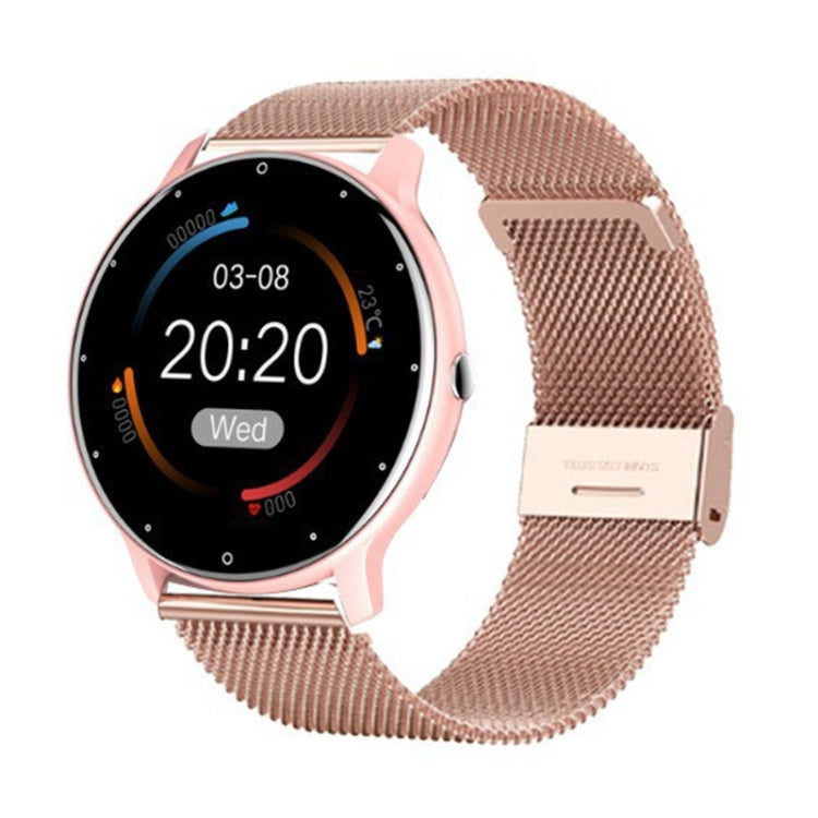 ZL02D 1,28 Zoll IP67 Wasserdichte Smartwatch mit Stahlarmband, Unterstützung der Herzfrequenzüberwachung, Stahlarmband (Schwarz), Stahlarmband (Pink), Stahlarmband (Gold), Stahlarmband (Blau)