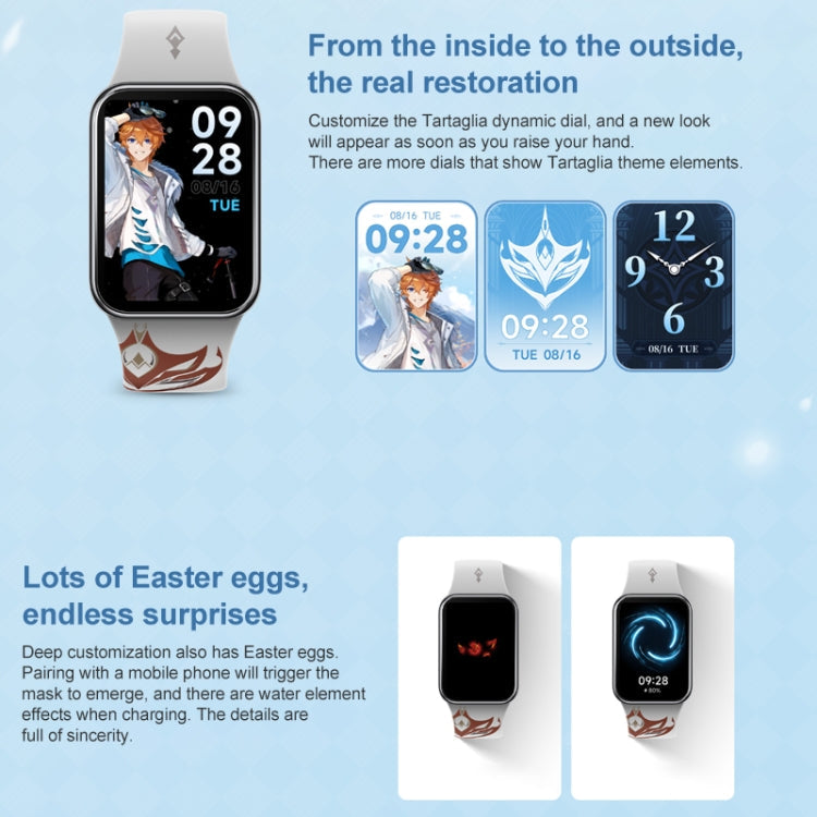 Original Xiaomi Mi Band 8 Pro Genshin Impact Version 1,74 Zoll AMOLED Vollfarbbildschirm 5ATM Wasserdichte Smartwatch, unterstützt GPS / Herzfrequenz