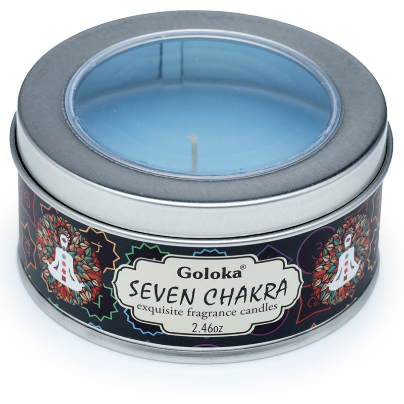 Goloka Seven Chakra Wax Candle Tin