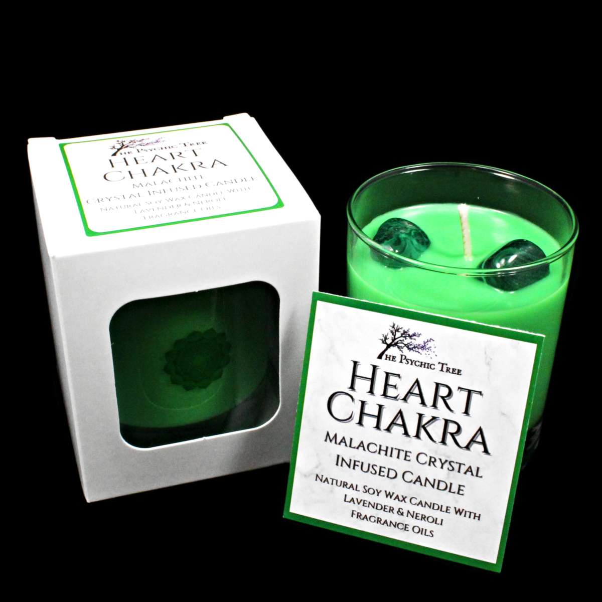Herz-Chakra – Kristallisierte Duftkerze