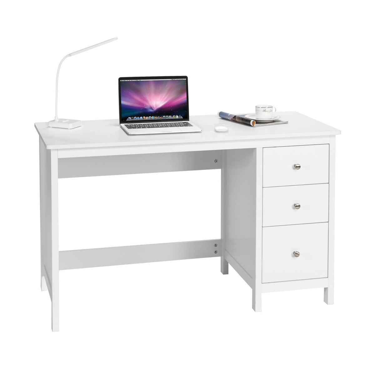 Modern Computer Desk with 3 Drawers for Home Office-Black