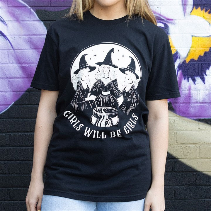Girls Will Be Girls Witchy Unisex T-shirt Size M