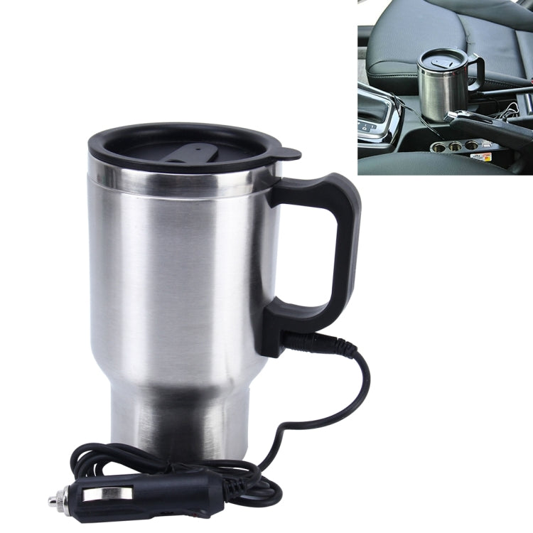Edelstahl Elektrische Smart Tasse 12V Auto Wasserkocher Beheizte Tasse Auto Kaffeetasse mit Ladegerät Zigarettenanzünder Heizung Tasse Wasserkocher Vakuumisolierte Wassererhitzer Tasse, Smart Tasse