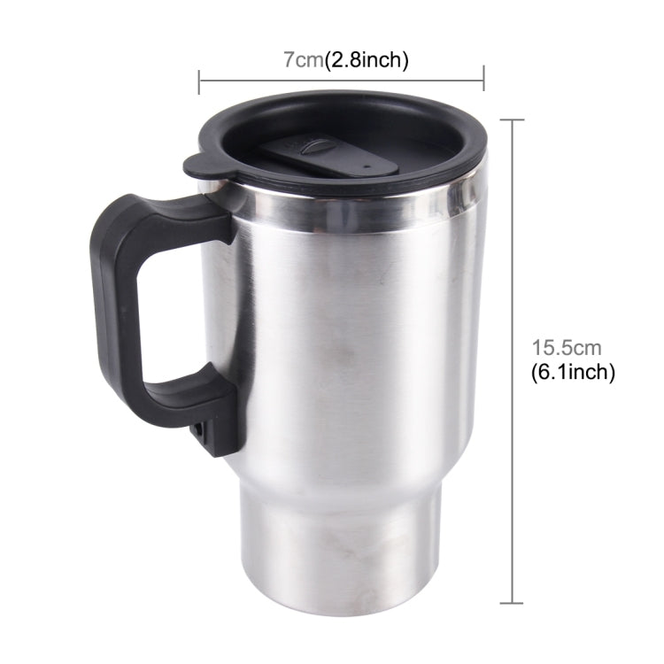 Edelstahl Elektrische Smart Tasse 12V Auto Wasserkocher Beheizte Tasse Auto Kaffeetasse mit Ladegerät Zigarettenanzünder Heizung Tasse Wasserkocher Vakuumisolierte Wassererhitzer Tasse, Smart Tasse