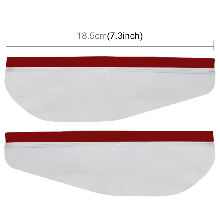 Car Rearview Mirror Rain Blades – Rainproof Eyebrow Cover (Pair, Translucent PVC)