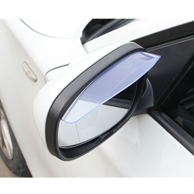 Car Rearview Mirror Rain Blades – Rainproof Eyebrow Cover (Pair, Translucent PVC)