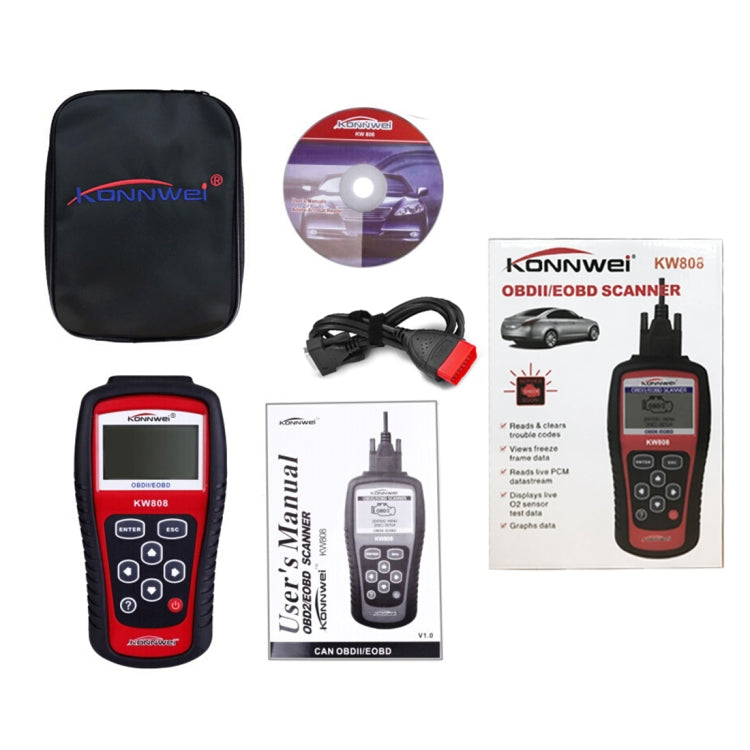 KONNWEI KW808 OBD2 / EOBD Car Diagnostic Scanner & Code Reader