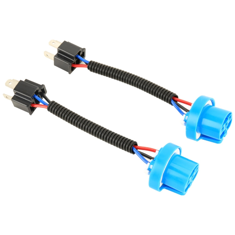 1 Paar H4 Stecker auf 9007 Buchse Glühlampenfassung Stecker mit Kabel, H4 Stecker auf 9007 Buchse