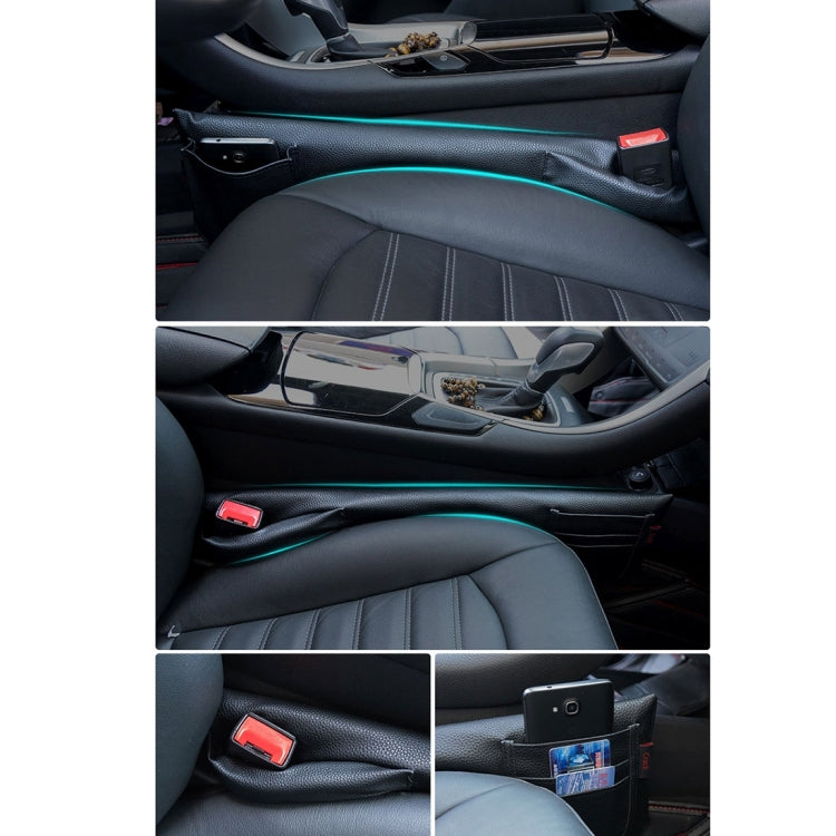 Car Seat Gap Filler & Console Side Organiser – Leak-Proof PU Leather Crevice Storage Pocket (Pair)