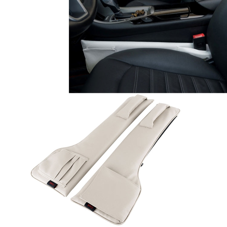 Car Seat Gap Filler & Console Side Organiser – Leak-Proof PU Leather Crevice Storage Pocket (Pair)