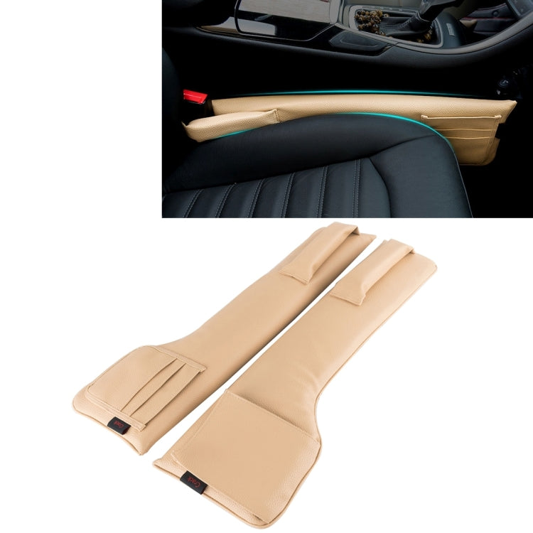 Car Seat Gap Filler & Console Side Organiser – Leak-Proof PU Leather Crevice Storage Pocket (Pair)