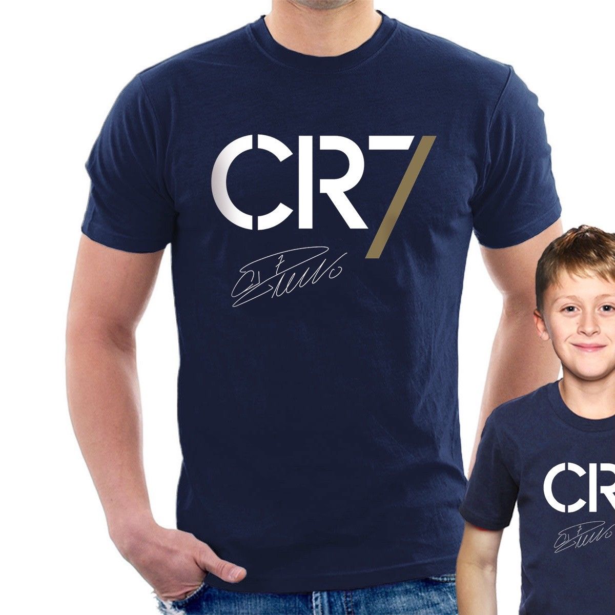 Men's Unisex CR7 Printed T-Shirt Casual Graphic Print Football Shirt Tee Ronaldo