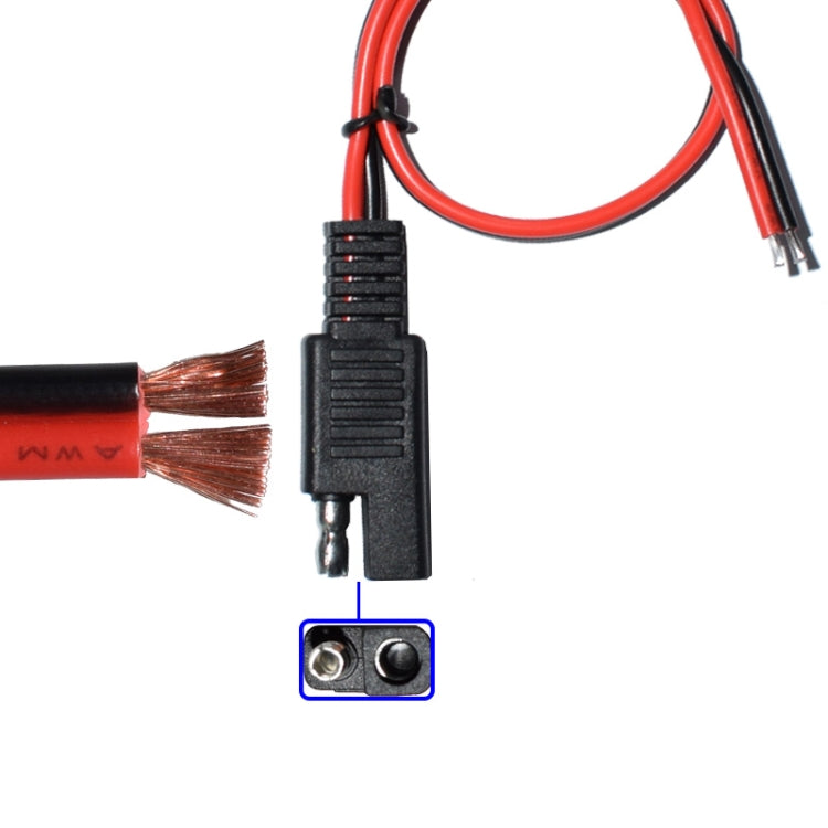 SAE auf Krokodilklemmen-Stromkabel Motorradbatterie-Ladekabel, Länge: 1m, Länge: 1m