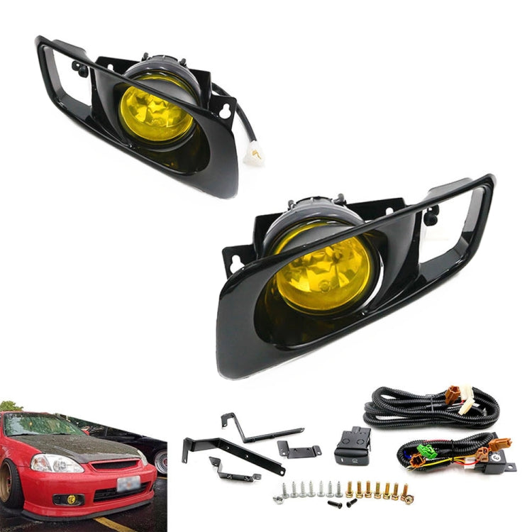 1 Paar modifizierte Nebelscheinwerfer für Honda Civic 1999-2000, für Honda Civic 1999-2000 (weißes Licht), für Honda Civic 1999-2000 (gelbes Licht)